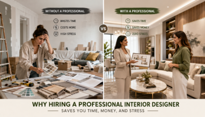 DIY home project compared with working alongside a professional interior designer