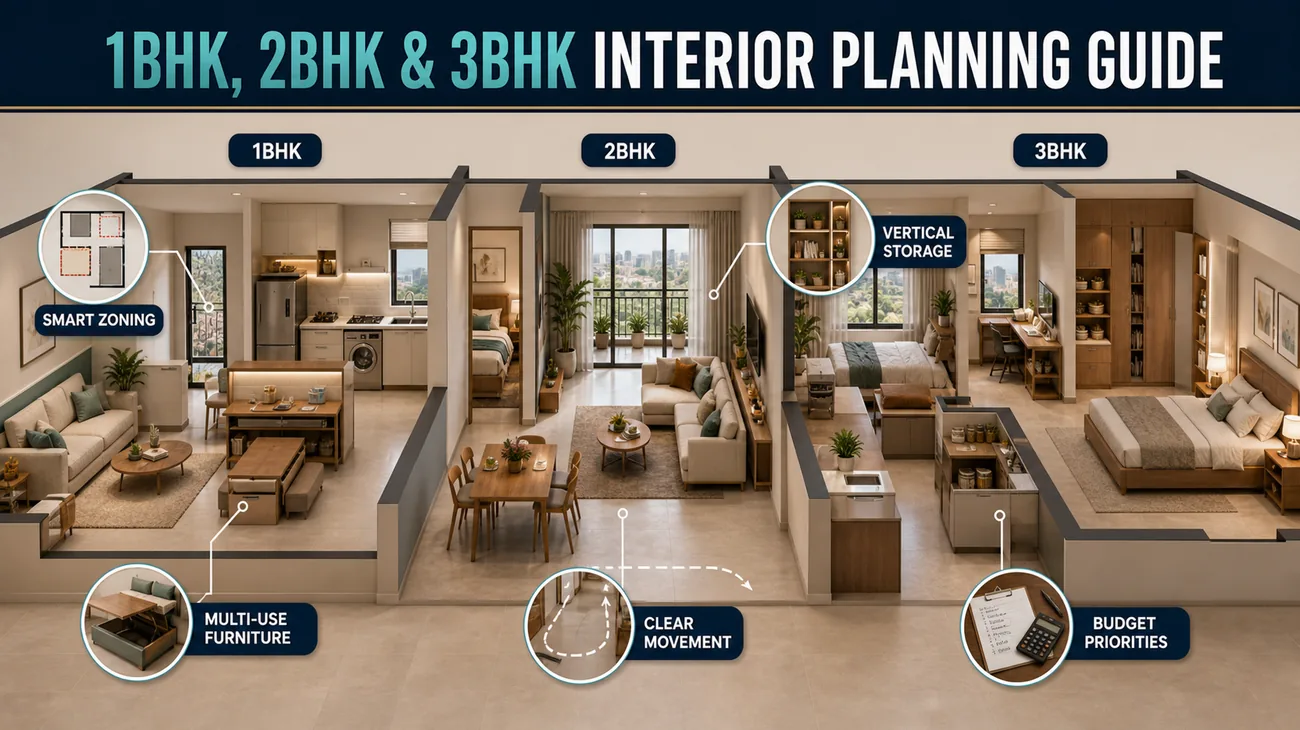 Smart space planning and integrated storage in a compact apartment