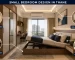 Small bedroom interior design in Thane with sliding wardrobe, smart bed storage, study ledge and layered lighting